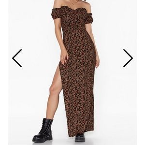 NastyGal Dress with Leg Slit.